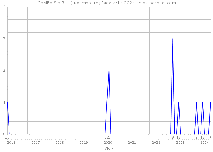 GAMBA S.A R.L. (Luxembourg) Page visits 2024 