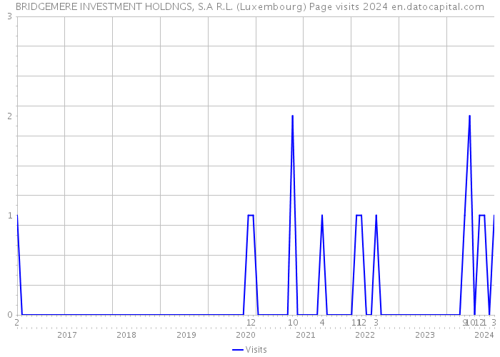 BRIDGEMERE INVESTMENT HOLDNGS, S.A R.L. (Luxembourg) Page visits 2024 