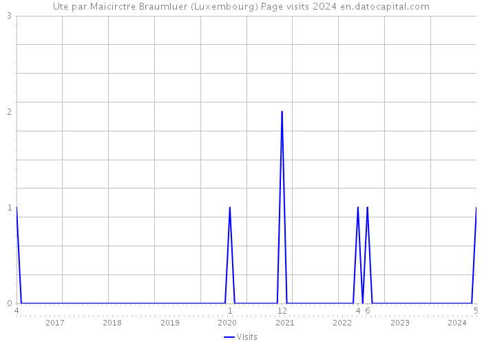 Ute par Maicirctre Braumluer (Luxembourg) Page visits 2024 