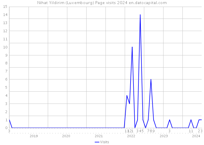 Nihat Yildirim (Luxembourg) Page visits 2024 