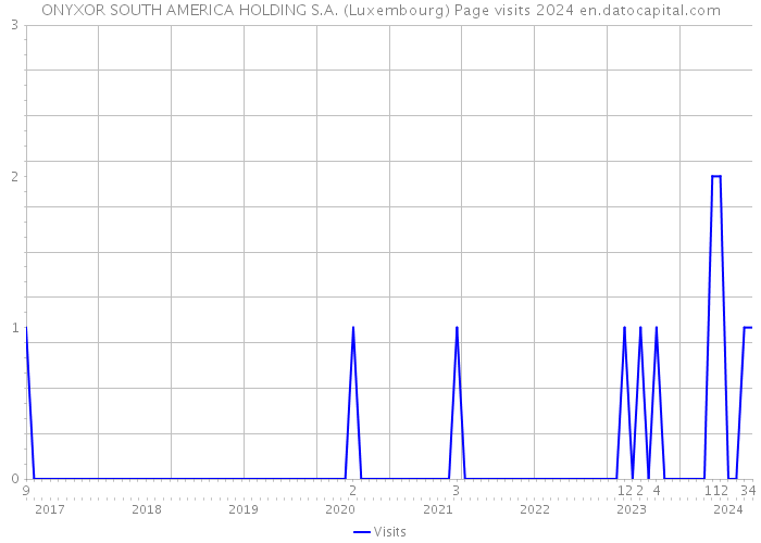 ONYXOR SOUTH AMERICA HOLDING S.A. (Luxembourg) Page visits 2024 