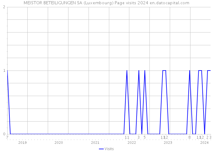 MEISTOR BETEILIGUNGEN SA (Luxembourg) Page visits 2024 