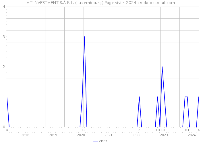 MT INVESTMENT S.À R.L. (Luxembourg) Page visits 2024 