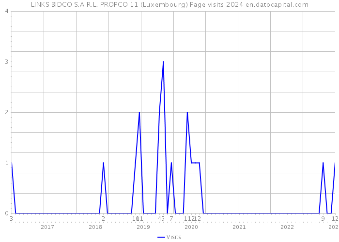 LINKS BIDCO S.A R.L. PROPCO 11 (Luxembourg) Page visits 2024 