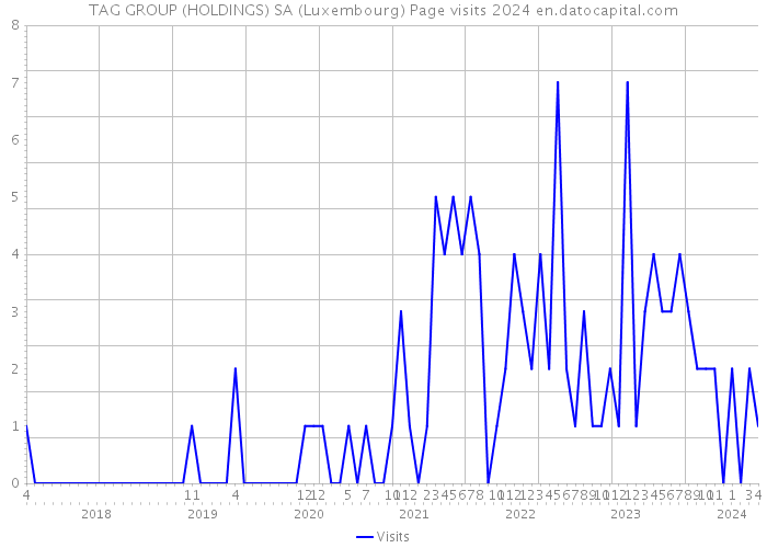 TAG GROUP (HOLDINGS) SA (Luxembourg) Page visits 2024 