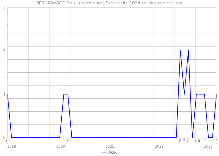 SPRINGWOOD SA (Luxembourg) Page visits 2024 