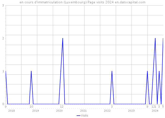 en cours d'immatriculation (Luxembourg) Page visits 2024 