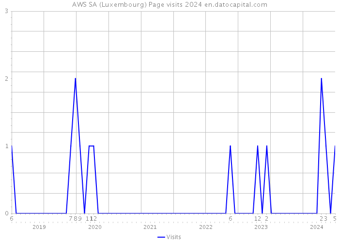 AWS SA (Luxembourg) Page visits 2024 
