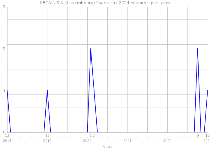 REGAIN S.A. (Luxembourg) Page visits 2024 