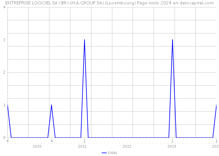 ENTREPRISE LOGICIEL SA<BR>(H.A.GROUP SA) (Luxembourg) Page visits 2024 