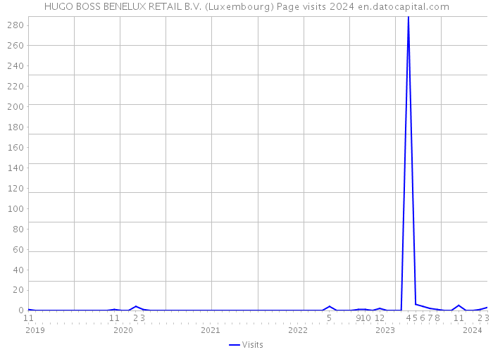 HUGO BOSS BENELUX RETAIL B.V. (Luxembourg) Page visits 2024 
