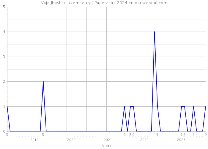 Vaja Jhashi (Luxembourg) Page visits 2024 