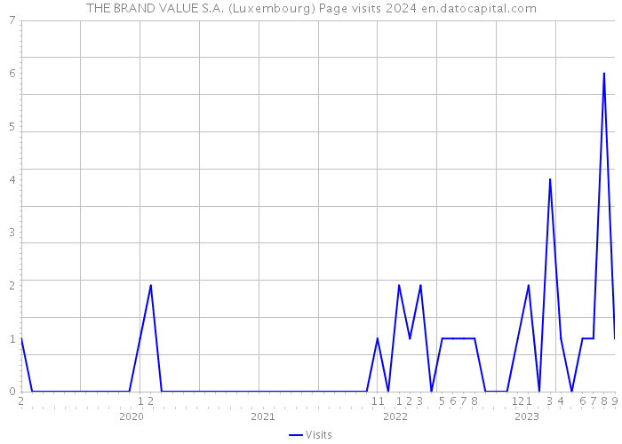 THE BRAND VALUE S.A. (Luxembourg) Page visits 2024 