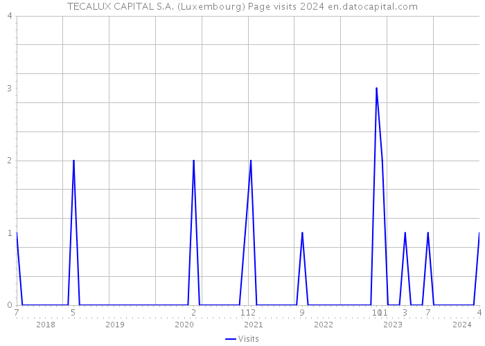 TECALUX CAPITAL S.A. (Luxembourg) Page visits 2024 