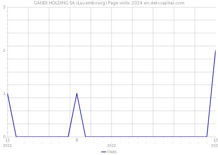 GANDI HOLDING SA (Luxembourg) Page visits 2024 