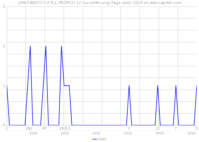 LINKS BIDCO S.A R.L. PROPCO 12 (Luxembourg) Page visits 2024 