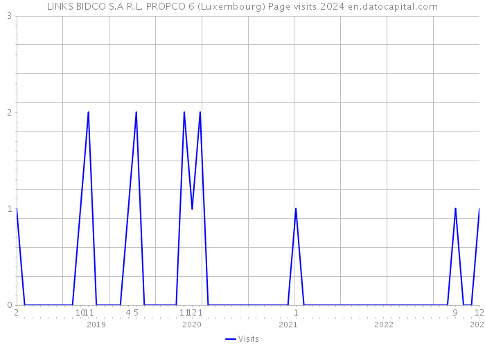 LINKS BIDCO S.A R.L. PROPCO 6 (Luxembourg) Page visits 2024 