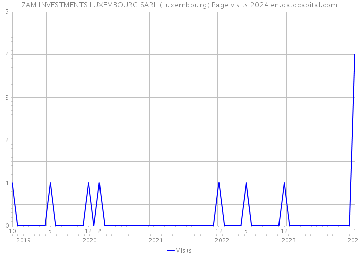 ZAM INVESTMENTS LUXEMBOURG SARL (Luxembourg) Page visits 2024 