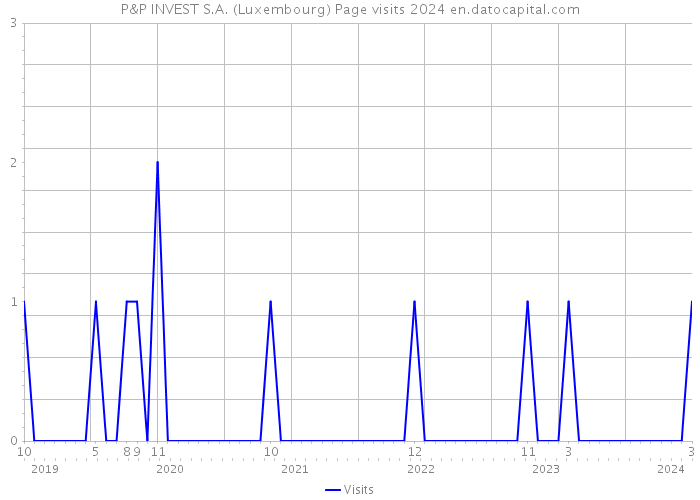 P&P INVEST S.A. (Luxembourg) Page visits 2024 