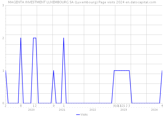 MAGENTA INVESTMENT LUXEMBOURG SA (Luxembourg) Page visits 2024 