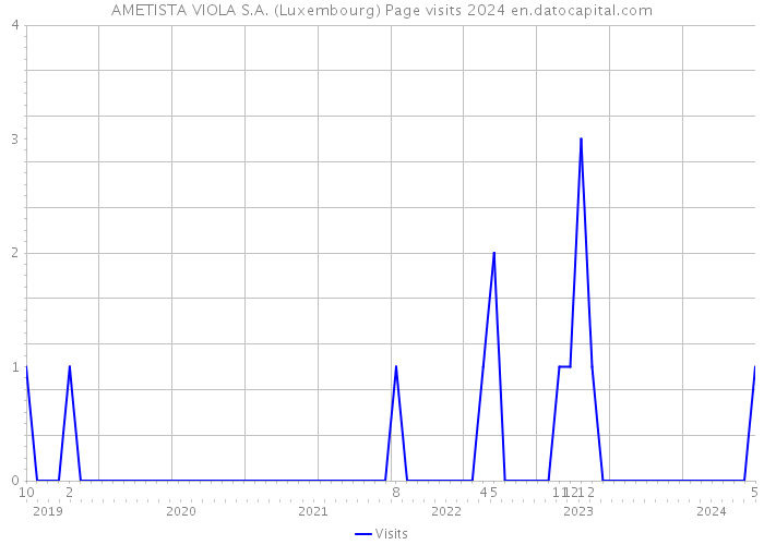 AMETISTA VIOLA S.A. (Luxembourg) Page visits 2024 
