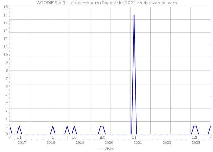 WOODIE S.A R.L. (Luxembourg) Page visits 2024 
