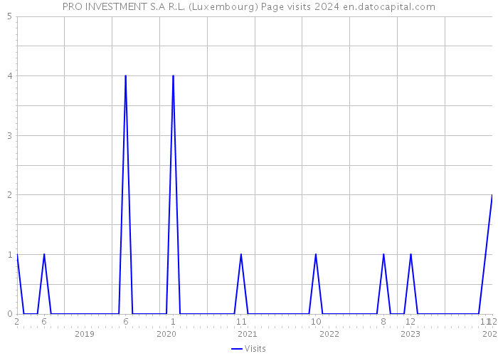 PRO INVESTMENT S.A R.L. (Luxembourg) Page visits 2024 