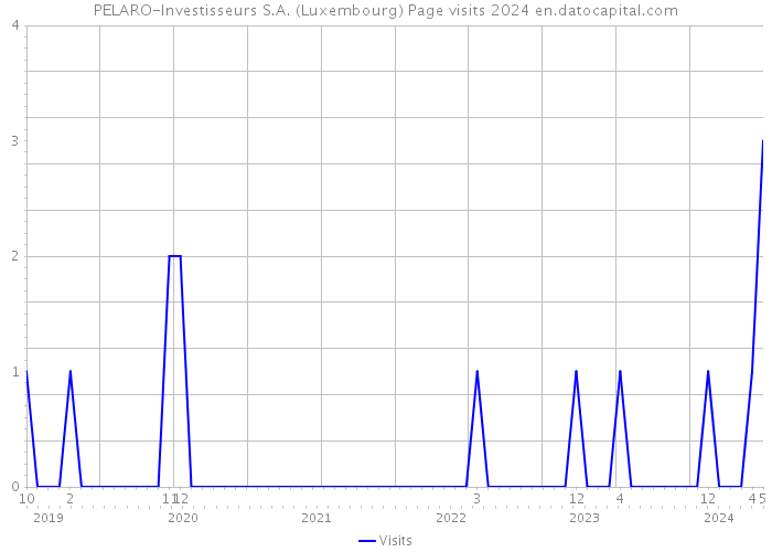 PELARO-Investisseurs S.A. (Luxembourg) Page visits 2024 