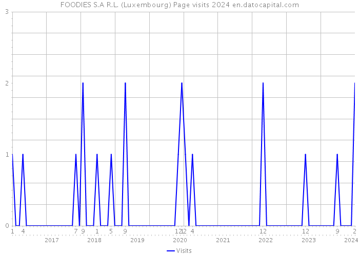FOODIES S.A R.L. (Luxembourg) Page visits 2024 