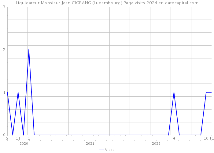 Liquidateur Monsieur Jean CIGRANG (Luxembourg) Page visits 2024 