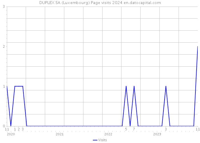 DUPLEX SA (Luxembourg) Page visits 2024 