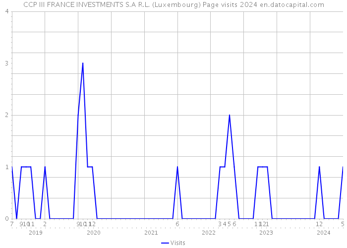 CCP III FRANCE INVESTMENTS S.A R.L. (Luxembourg) Page visits 2024 