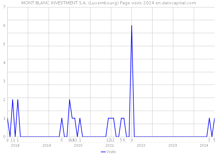 MONT BLANC INVESTMENT S.A. (Luxembourg) Page visits 2024 