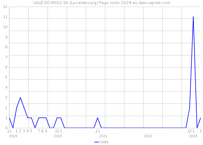 VALE DO MOGI SA (Luxembourg) Page visits 2024 