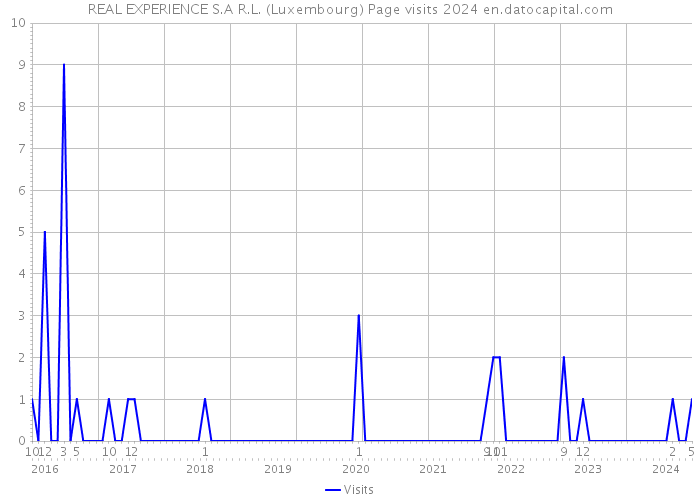 REAL EXPERIENCE S.A R.L. (Luxembourg) Page visits 2024 