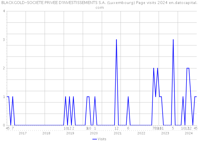 BLACKGOLD-SOCIETE PRIVEE D'INVESTISSEMENTS S.A. (Luxembourg) Page visits 2024 