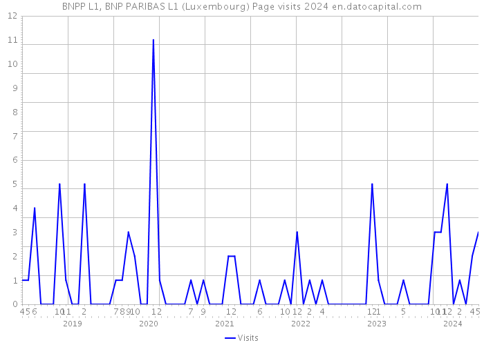 BNPP L1, BNP PARIBAS L1 (Luxembourg) Page visits 2024 