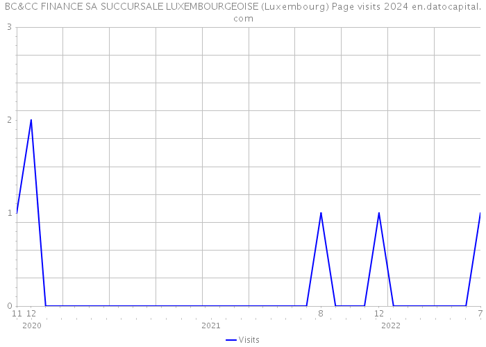 BC&CC FINANCE SA SUCCURSALE LUXEMBOURGEOISE (Luxembourg) Page visits 2024 