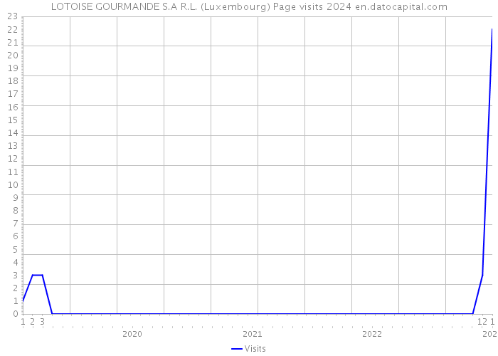 LOTOISE GOURMANDE S.A R.L. (Luxembourg) Page visits 2024 