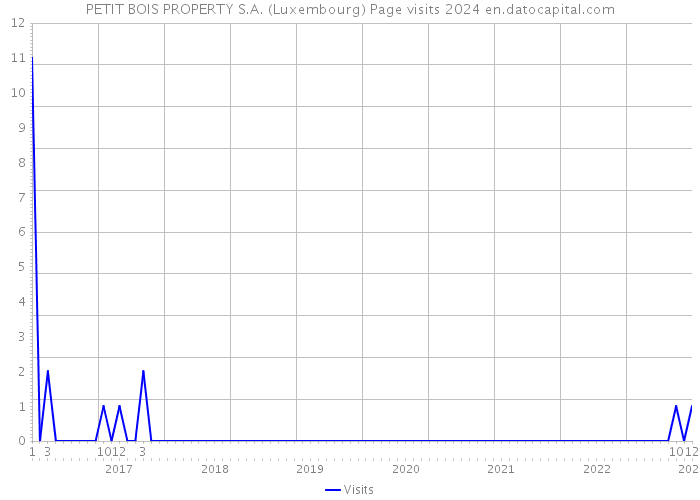 PETIT BOIS PROPERTY S.A. (Luxembourg) Page visits 2024 