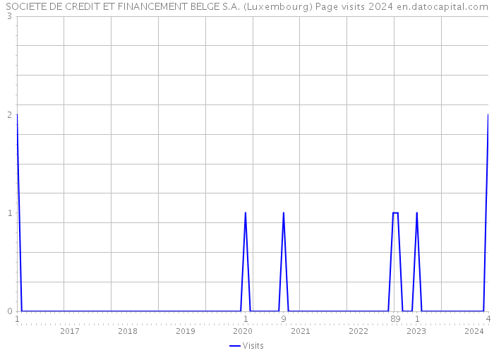 SOCIETE DE CREDIT ET FINANCEMENT BELGE S.A. (Luxembourg) Page visits 2024 