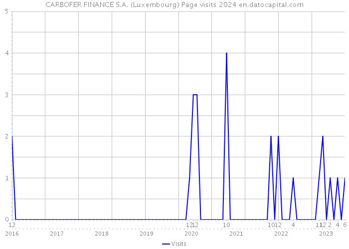 CARBOFER FINANCE S.A. (Luxembourg) Page visits 2024 