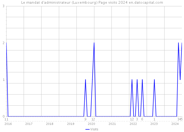 Le mandat d'administrateur (Luxembourg) Page visits 2024 