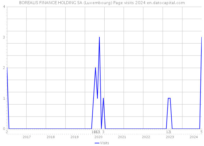 BOREALIS FINANCE HOLDING SA (Luxembourg) Page visits 2024 