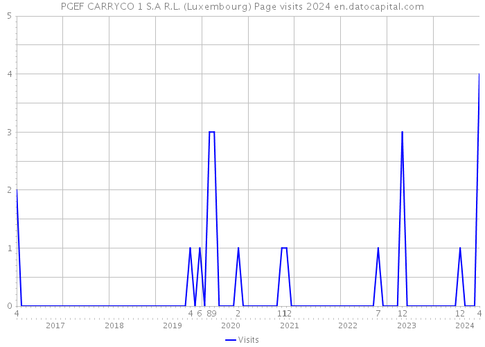 PGEF CARRYCO 1 S.A R.L. (Luxembourg) Page visits 2024 