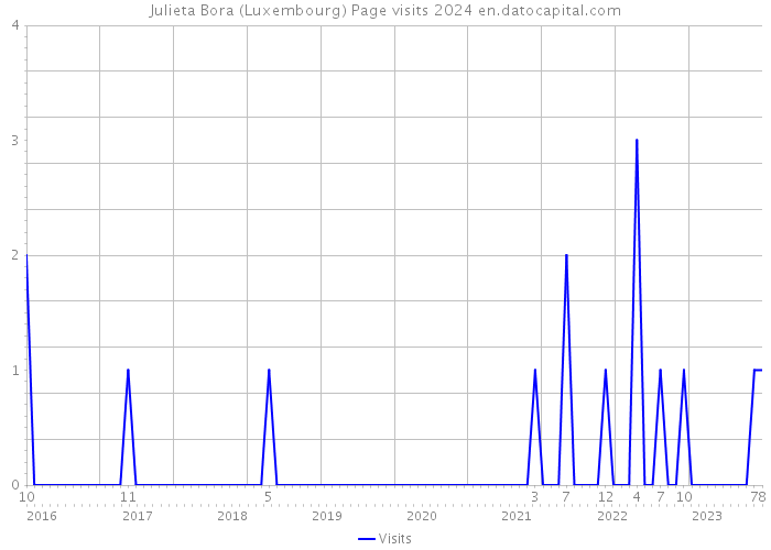 Julieta Bora (Luxembourg) Page visits 2024 