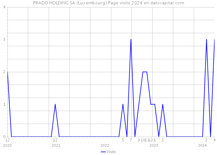 PRADO HOLDING SA (Luxembourg) Page visits 2024 
