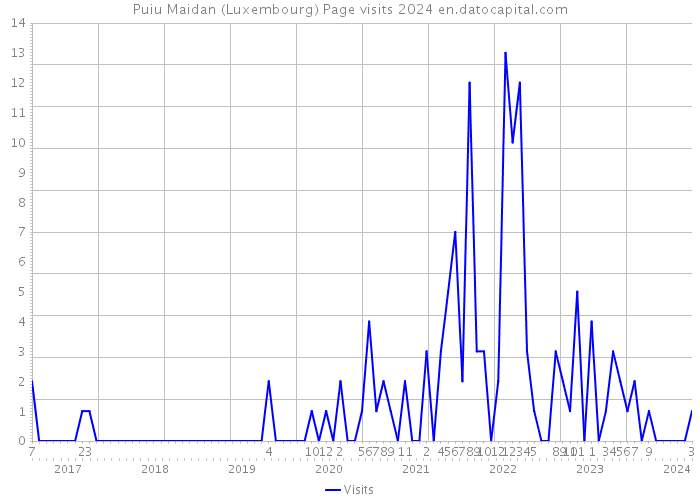 Puiu Maidan (Luxembourg) Page visits 2024 