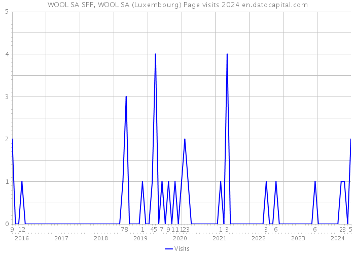 WOOL SA SPF, WOOL SA (Luxembourg) Page visits 2024 