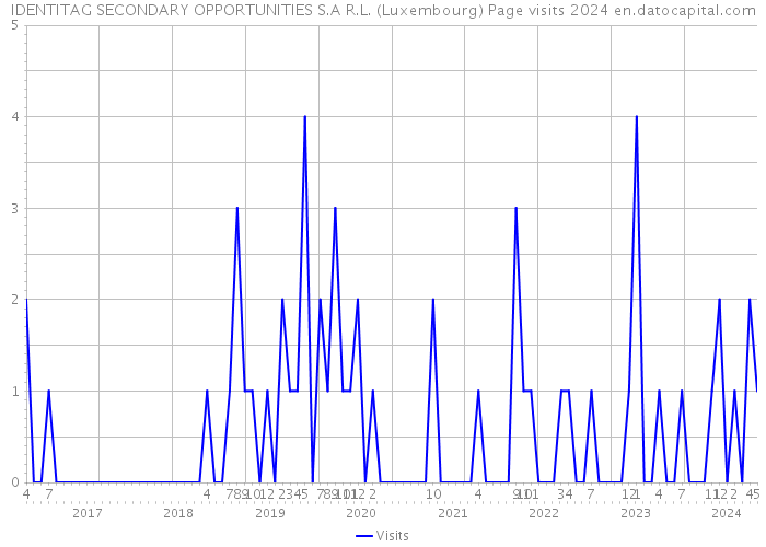 IDENTITAG SECONDARY OPPORTUNITIES S.A R.L. (Luxembourg) Page visits 2024 